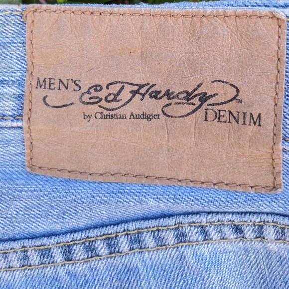 Ed Hardy Christian Audigier Men's Denim Shorts  36 waist - Picture 10 of 15